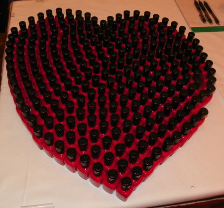 Bottles in shape of heart