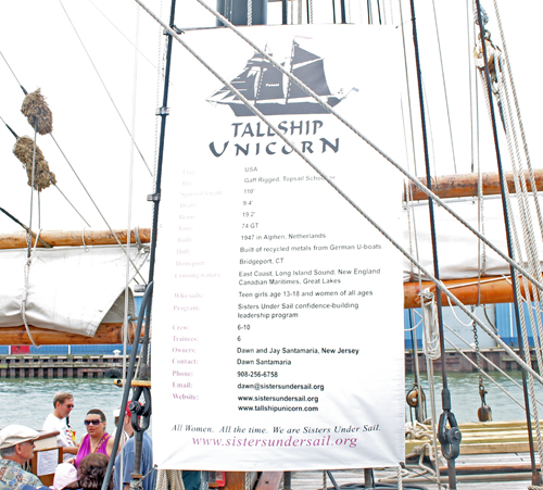 Sisters Under Sail on Tallship Unicorn in Cleveland