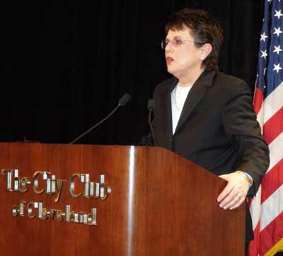 Billie Jean King at the Cleveland City Club