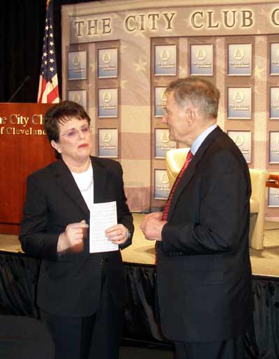 Billie Jean King and Senator Birch Bayh