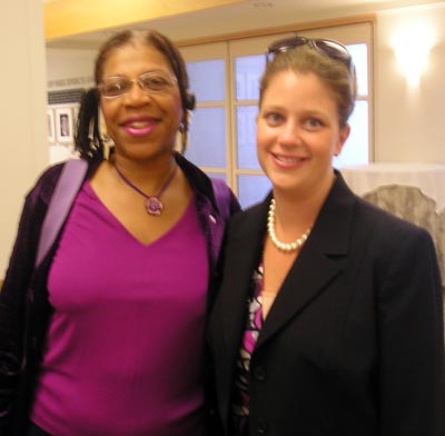 Meryl Johnson of the Cleveland Teachers Union and Meagan O'Bryan of the Rape Crisis Center
