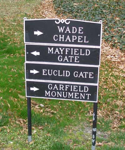 Lakeview Cemetery sign