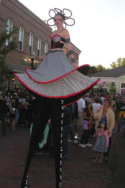 Harry Potter Fest in Hudson - girl on stilts