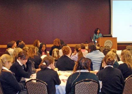 Maurielle Lue speaking at JCU