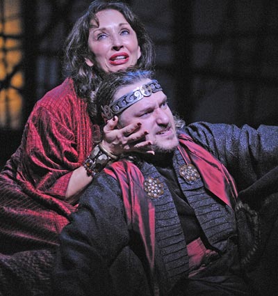 Laura Perrotta and Dougfred Miller star as Lady Macbeth and Macbeth