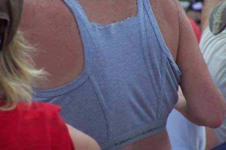 Woman's tank top made out of underwear