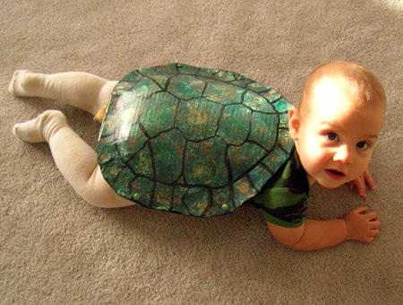 Halloween costume - baby as turtle