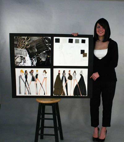 Carrie Koman, Virginia Marti student with her mood board