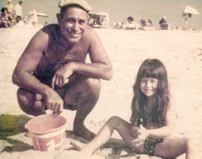 Danielle Serino with grandfather Serino at Jones Beach in New York