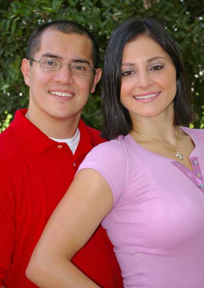 Dominique Moceanu and Mike Canales
