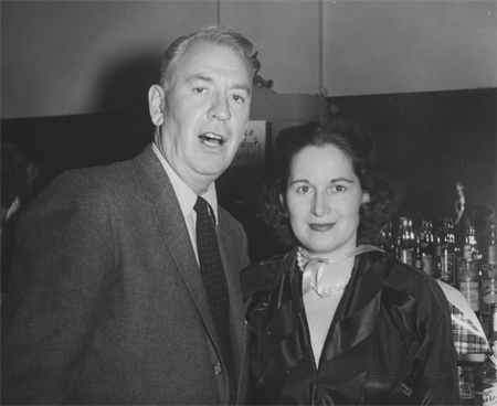 Howard and Doris at the Press Club in 1957