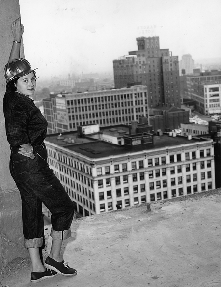 Doris O'Donnell on construction site