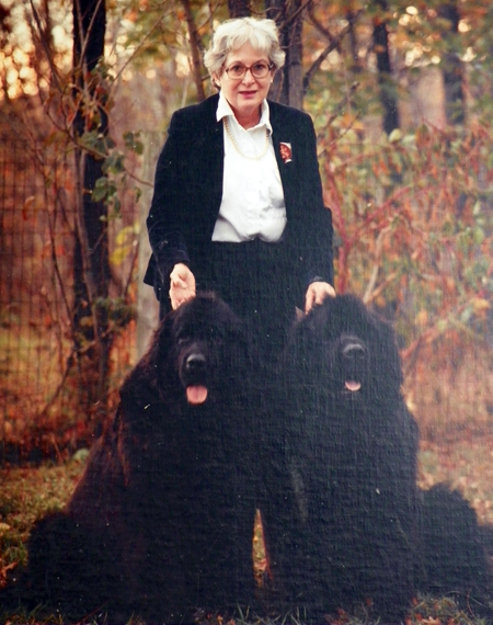 Doris O'Donnell with her newfies
