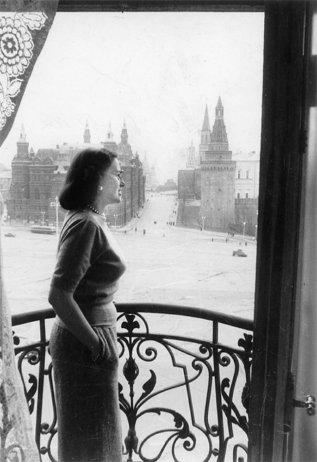 Doris O'Donnell looking at Red Square