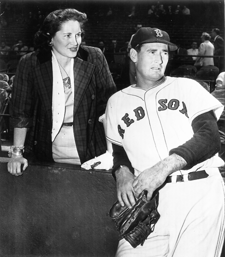 Doris O'Donnell with Ted Williams