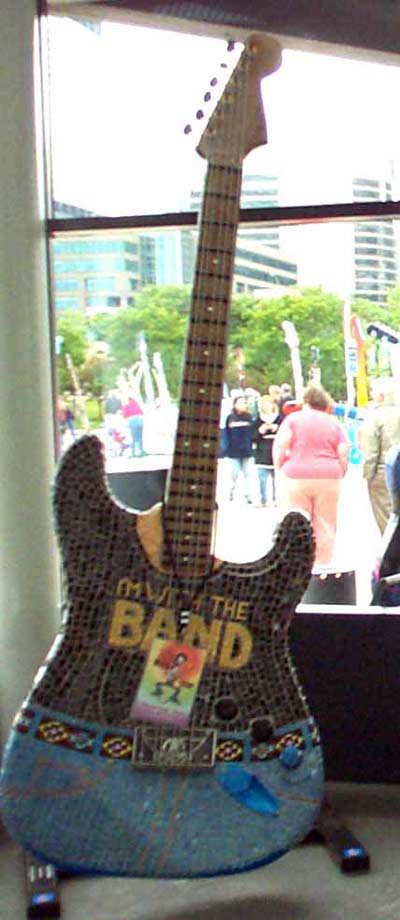 Cleveland.com guitar from Guitarmania at the Rock and Roll Hall of Fame