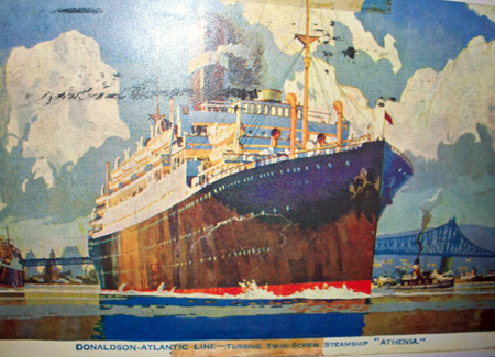 Painting of the Twin-screw Steamship S.S. Athenia