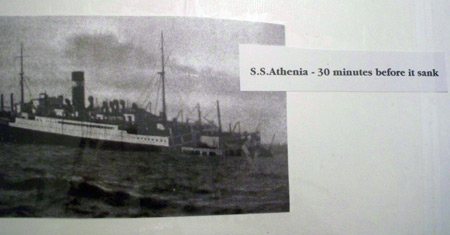S.S. Athenia 30 minutes before sinking