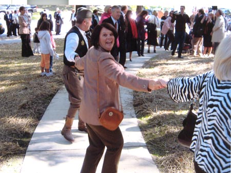 South Euclid Mayor Georgine Welo dancing at the launch of the Serbian Cultural Garden in Cleveland