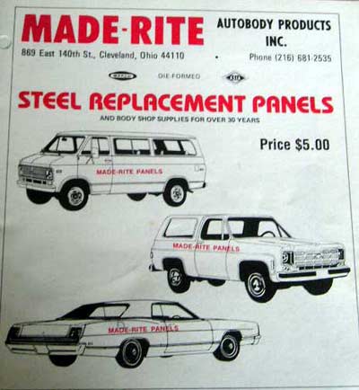 Made-Rite auto body sign