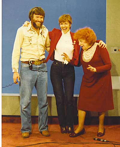 WEWS Cameraman Ron Myers with Jan Jones and Dorothy Fuldheim