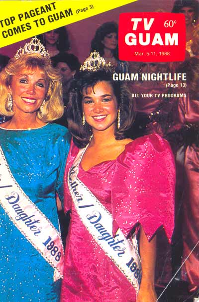 Jan Jones and daughter in National Mother/Daughter Pageant 1988 in Guam TV Guide