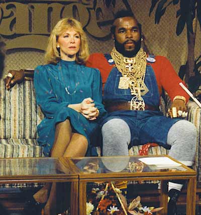 Jan Jones with Mr. T