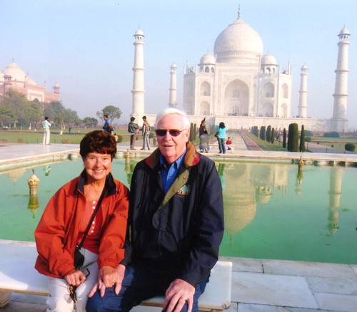 Jenny and Glenn Brown at the Taj Mahal in 2008