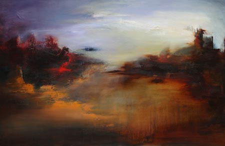 Lissa Bockrath Shapiro painting - Somewhere in the Middle