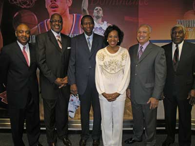 Madeline Manning Mims honored by the Cleveland Cavaliers on January 23, 2008 along with the Browns Reggie Rucker, Cavs Campy Russell, Earl Lloyd, the first African-American player to play in the NBA, Basketball Hall of Famer Lenny Wilkens and Bill White, the first African-American President of Major League Baseball's National League