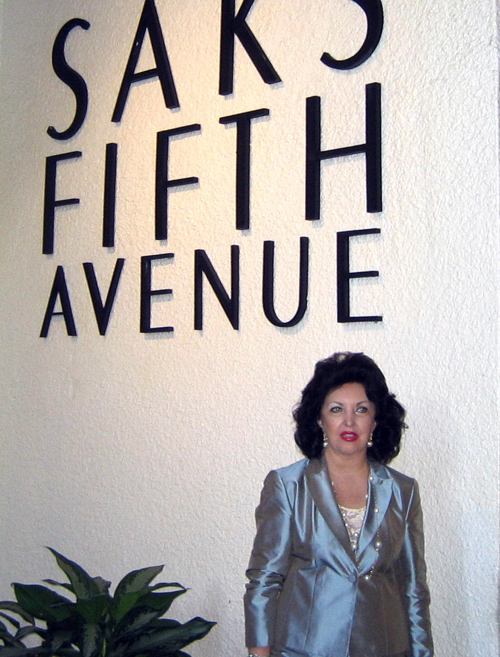 Maria Pujana at Saks Fith Avenue in New York City
