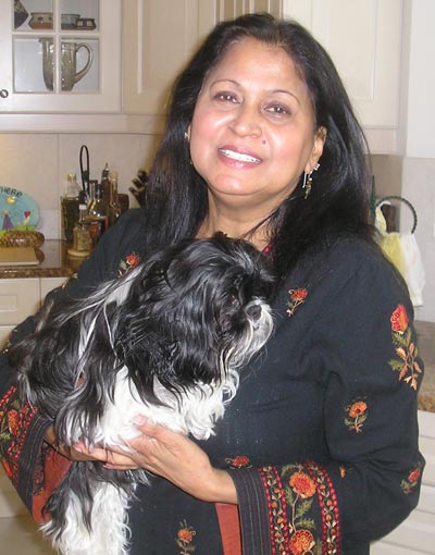 Rita Singh with her dog Spice