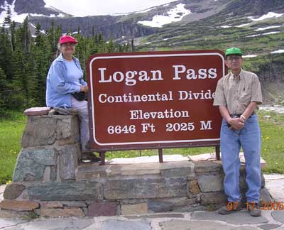 Roji and Sridhar at Glacier National Park