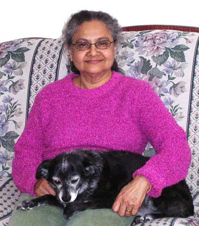 Roji with her dog Kali