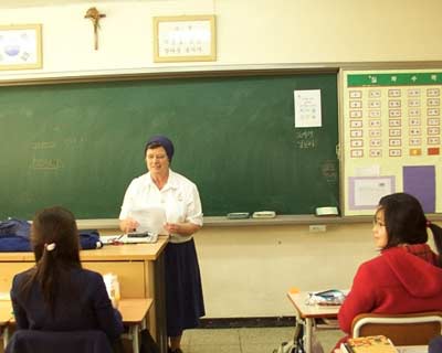 Sister Ann Patrick teaching in Korea