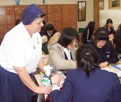 Sister Ann Patrick teaching in Korea