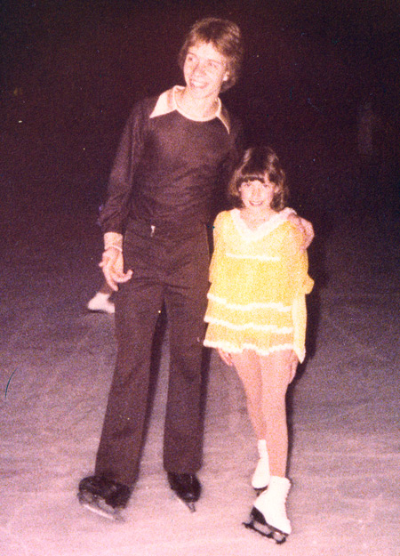 Scott Hamilton with 8 year old Tonia Kwiatkowski in May 1979