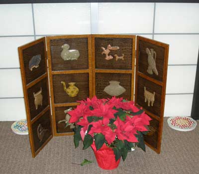 Margaret Wong Poinsettia plant in office