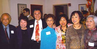 Margaret Wong with Professor Wen D. Ko, Lily Ying, George Hoang, Mrs Ko, Mrs Haw and Mrs Yan